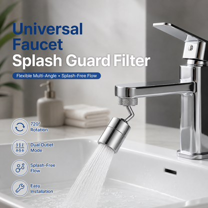 360° Universal Faucet Splash Guard Filter – Kitchen Sink Aerator