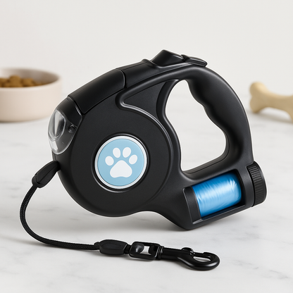 LED Retractable Dog Leash – Light-Up Night Walking Lead