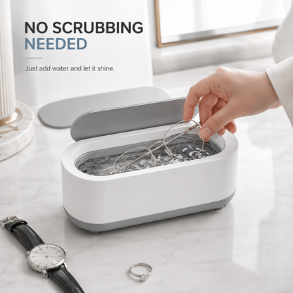 Ultrasonic Jewelry & Eyeglass Cleaner – Portable Lens Cleaning Machine