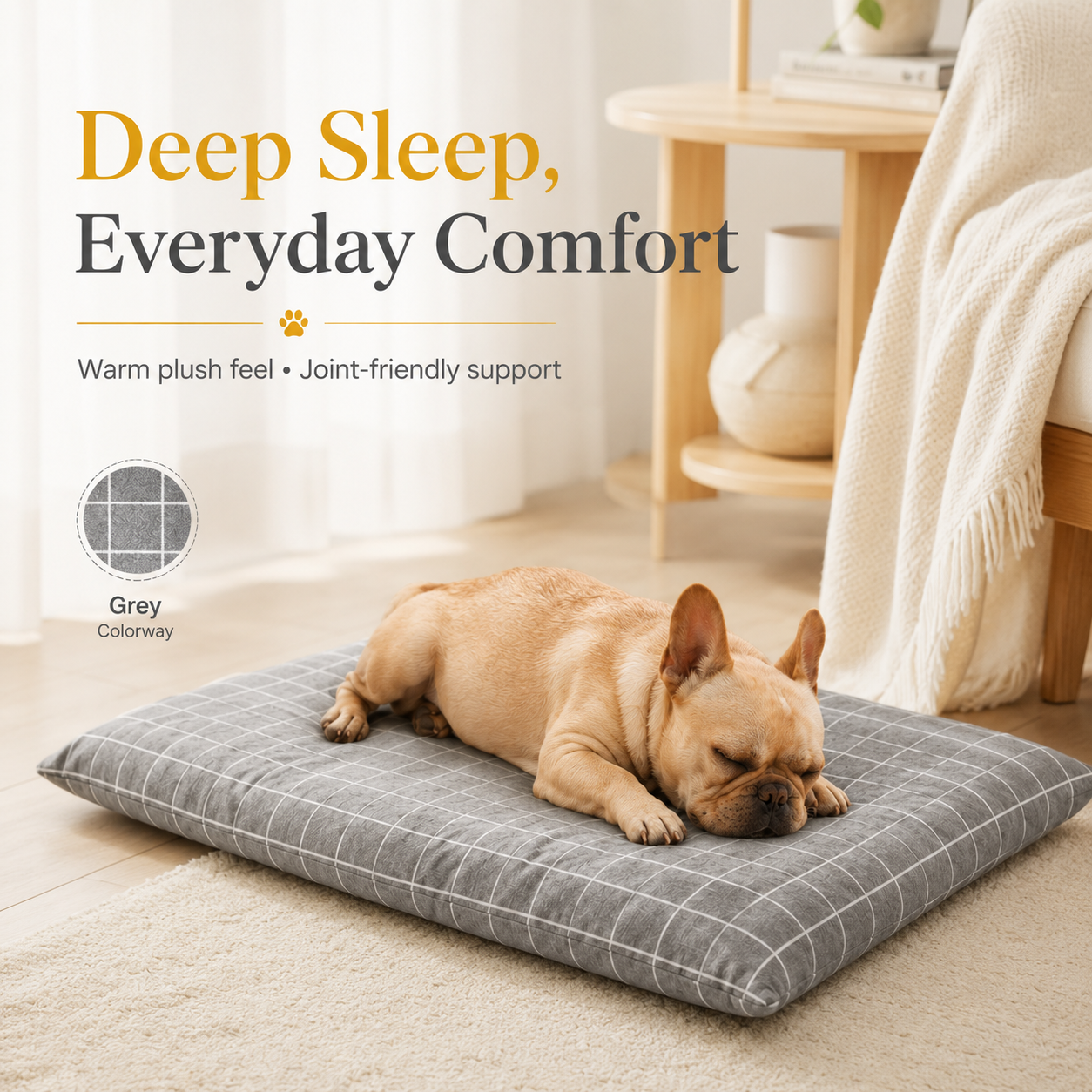 Warm Soft Puppy Bed – Plush Cushion Mat for Small Dogs & Cats