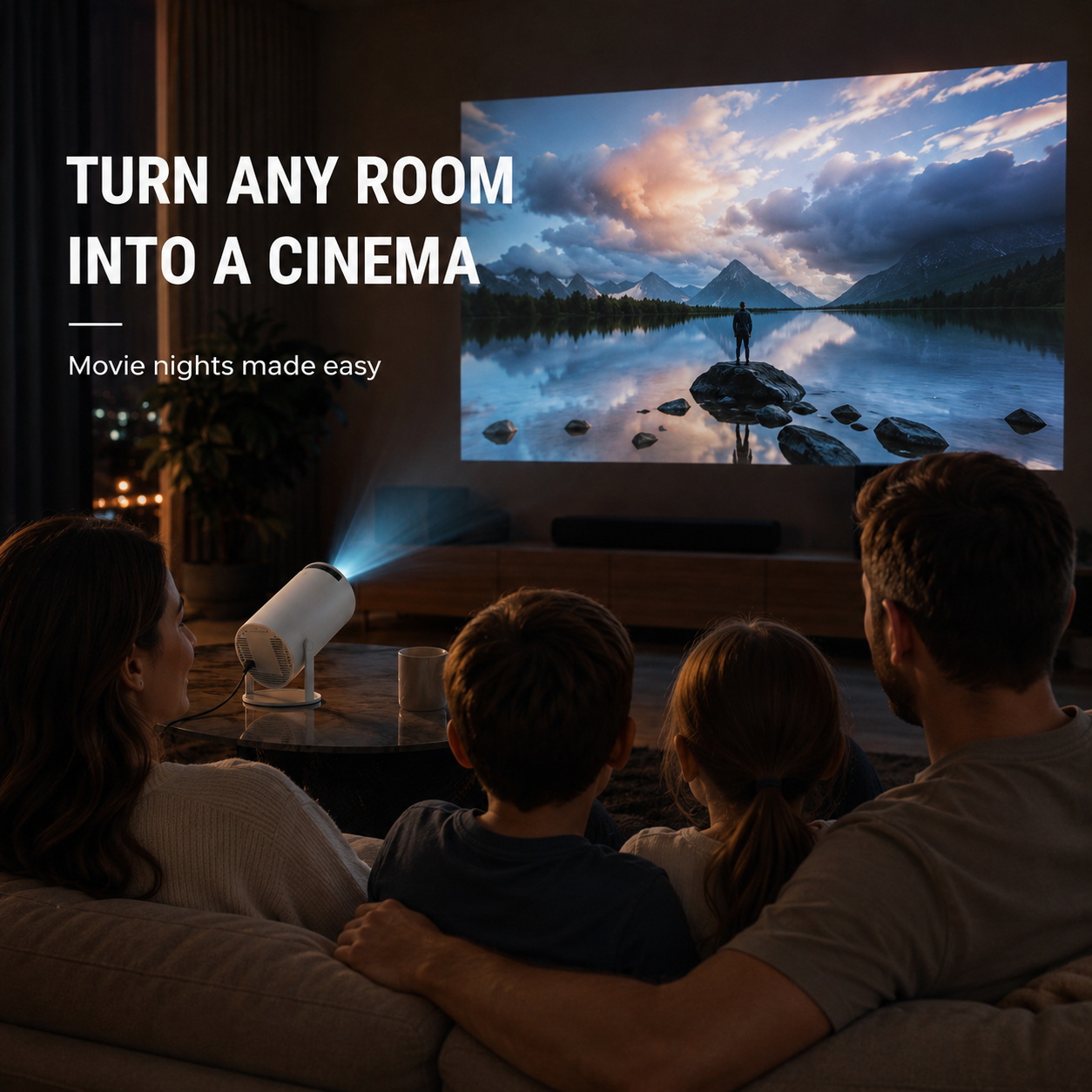 Portable Mini Projector for Home & Office – HDMI USB Movie Projector