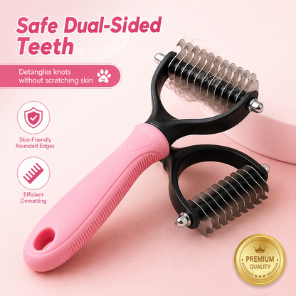 Pet Fur Knot Remover Comb – Dog & Cat Dematting Grooming Tool