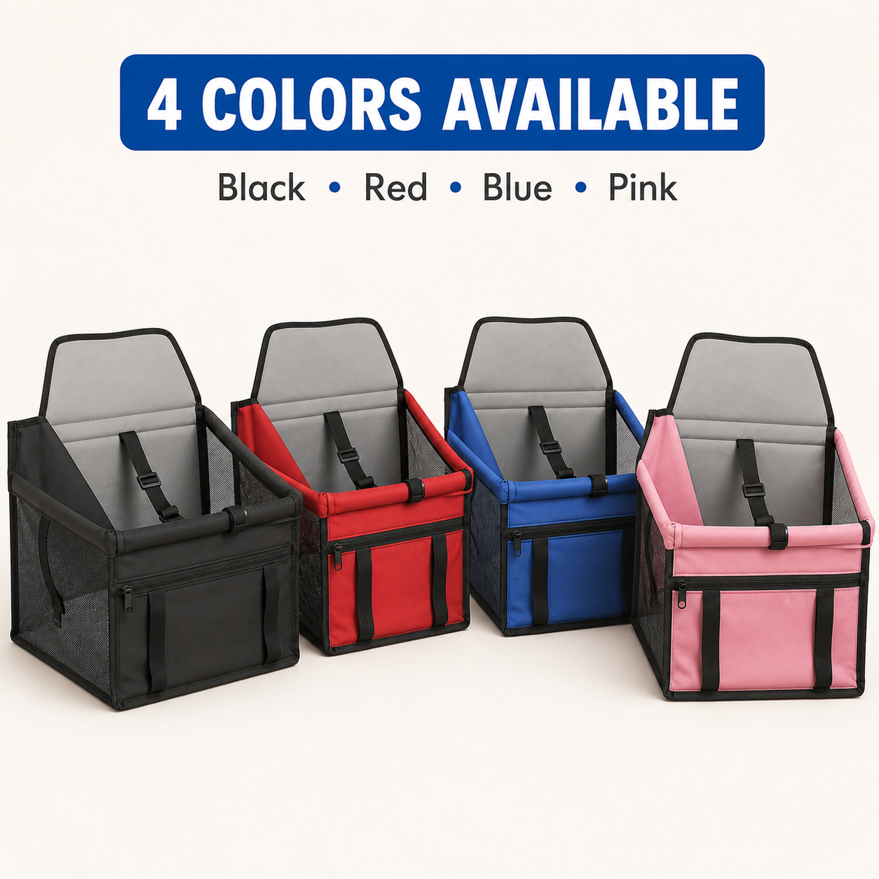 Foldable Pet Car Hammock Seat – Waterproof Dog Car Seat Cover