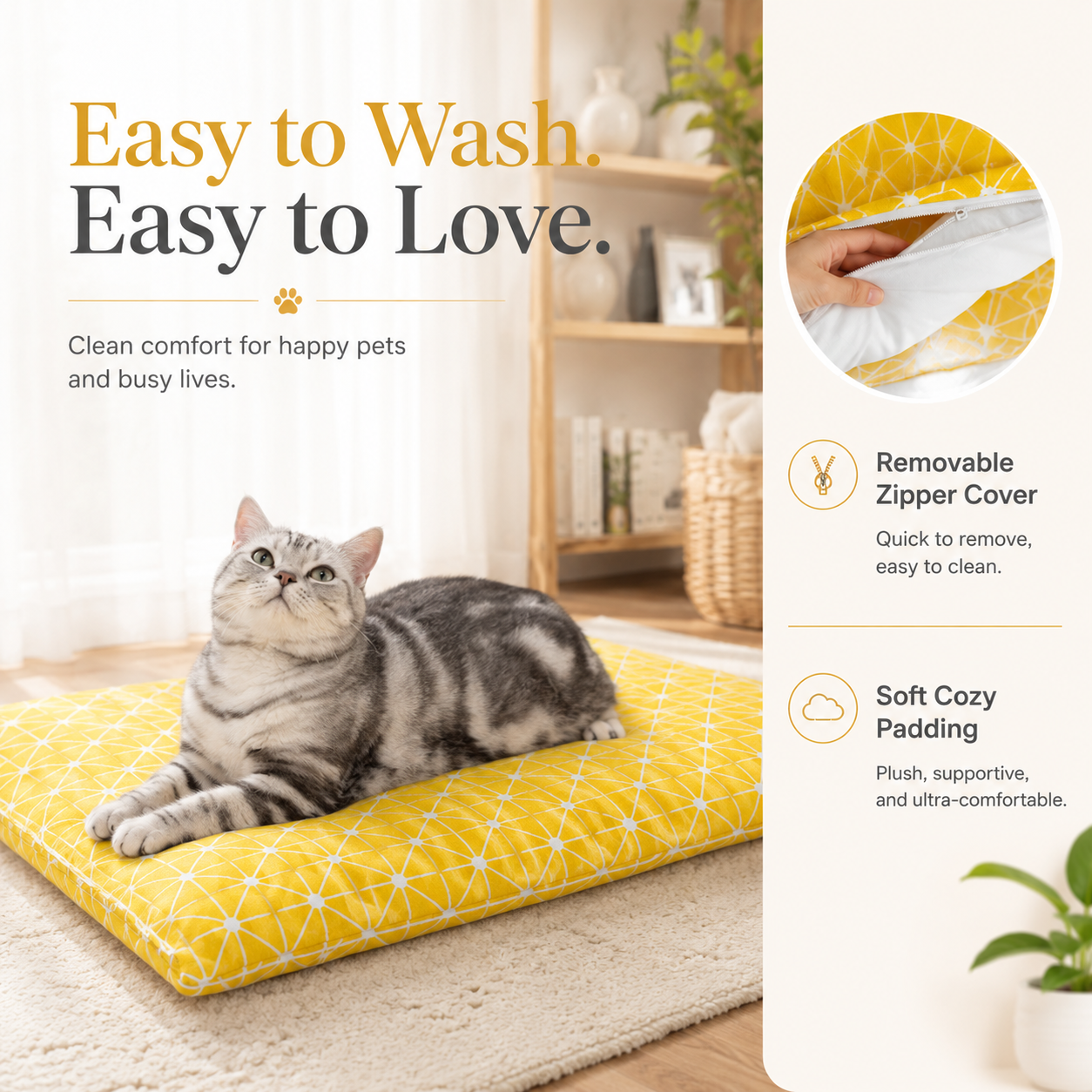Warm Soft Puppy Bed – Plush Cushion Mat for Small Dogs & Cats