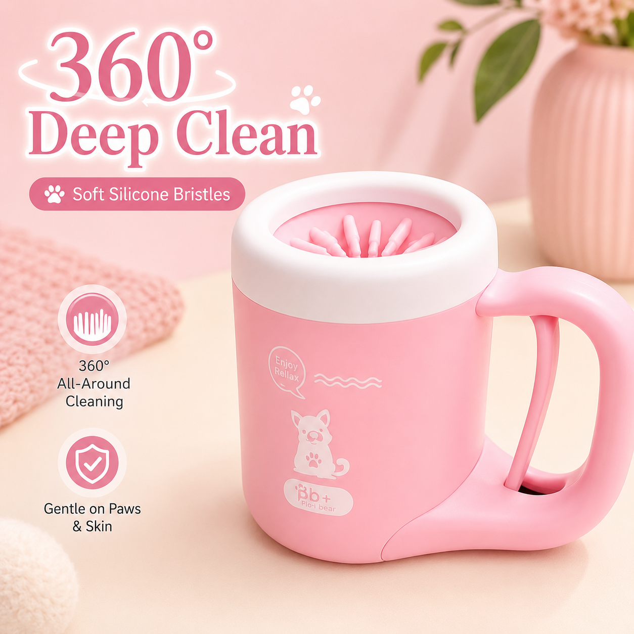 Portable Dog Paw Cleaner Cup – Muddy Paw Washer