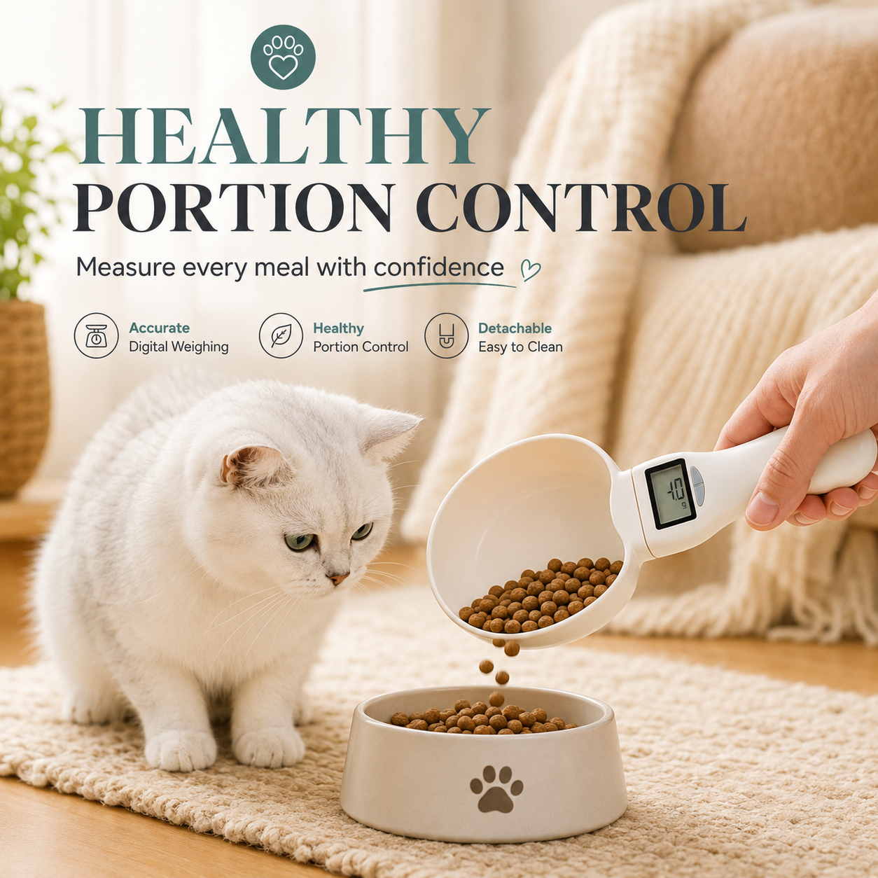 Smart Pet Food Scale Scoop – Digital Dog & Cat Feeding Cup
