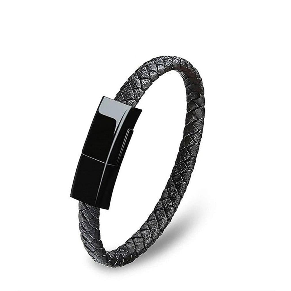 Leather USB Charging Bracelet – Wearable Phone Charging Cable