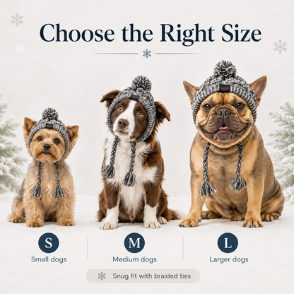 Windproof Knit Dog Hat – Winter Pet Beanie