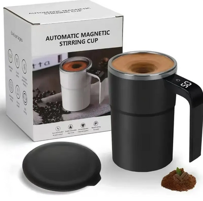 Self Stirring Coffee Mug – Automatic Electric Mixing Cup with LED Temperature Display, USB-C Rechargeable