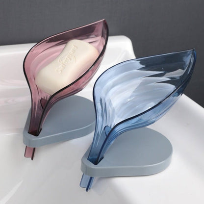 Leaf-Shape Self-Draining Soap Dish Holder