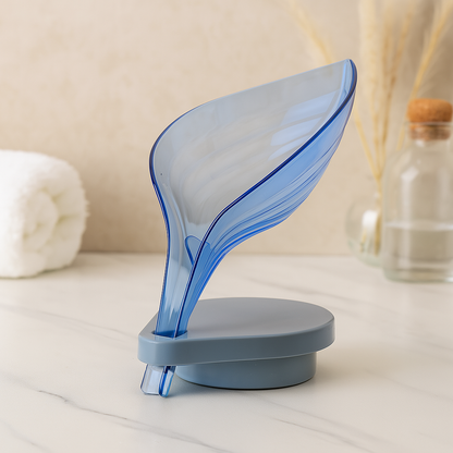 Leaf-Shape Self-Draining Soap Dish Holder