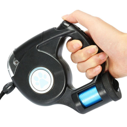 LED Retractable Dog Leash – Light-Up Night Walking Lead