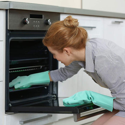 Magic Silicone Dishwashing Gloves – Reusable Scrubber Cleaning Gloves