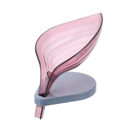 Leaf-Shape Self-Draining Soap Dish Holder