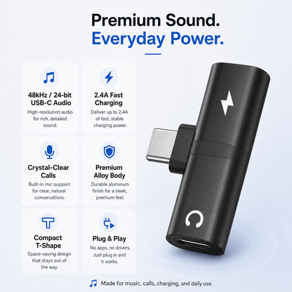 2-in-1 Lightning Audio & Charging Adapter for iPhone