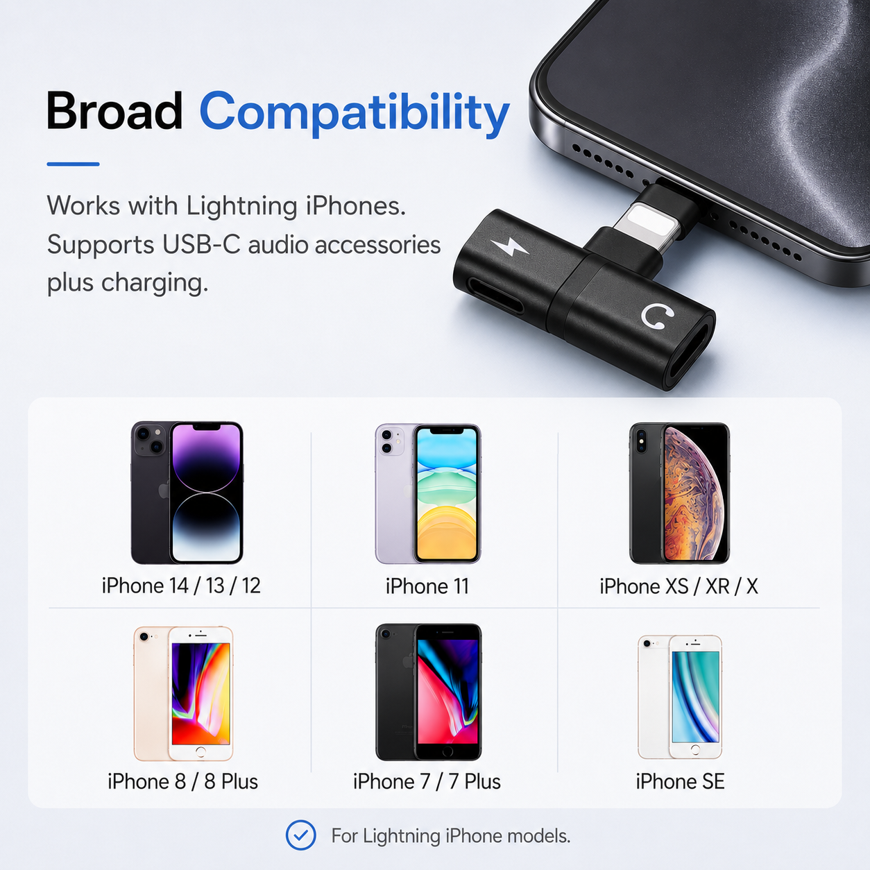 2-in-1 Lightning Audio & Charging Adapter for iPhone