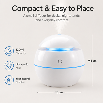 Aromatherapy Essential Oil Diffuser – Ultrasonic Air Humidifier