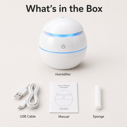 Aromatherapy Essential Oil Diffuser – Ultrasonic Air Humidifier