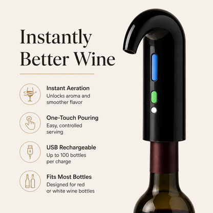 Automatic Wine Aerator & Pourer – Instant Wine Decanter