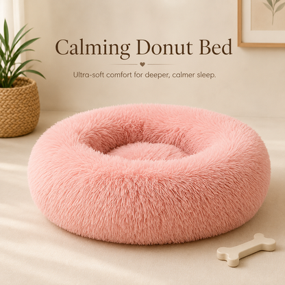 Calming Donut Dog Bed – Anti-Anxiety Cat & Dog Bed
