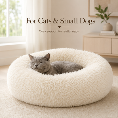 Calming Donut Dog Bed – Anti-Anxiety Cat & Dog Bed