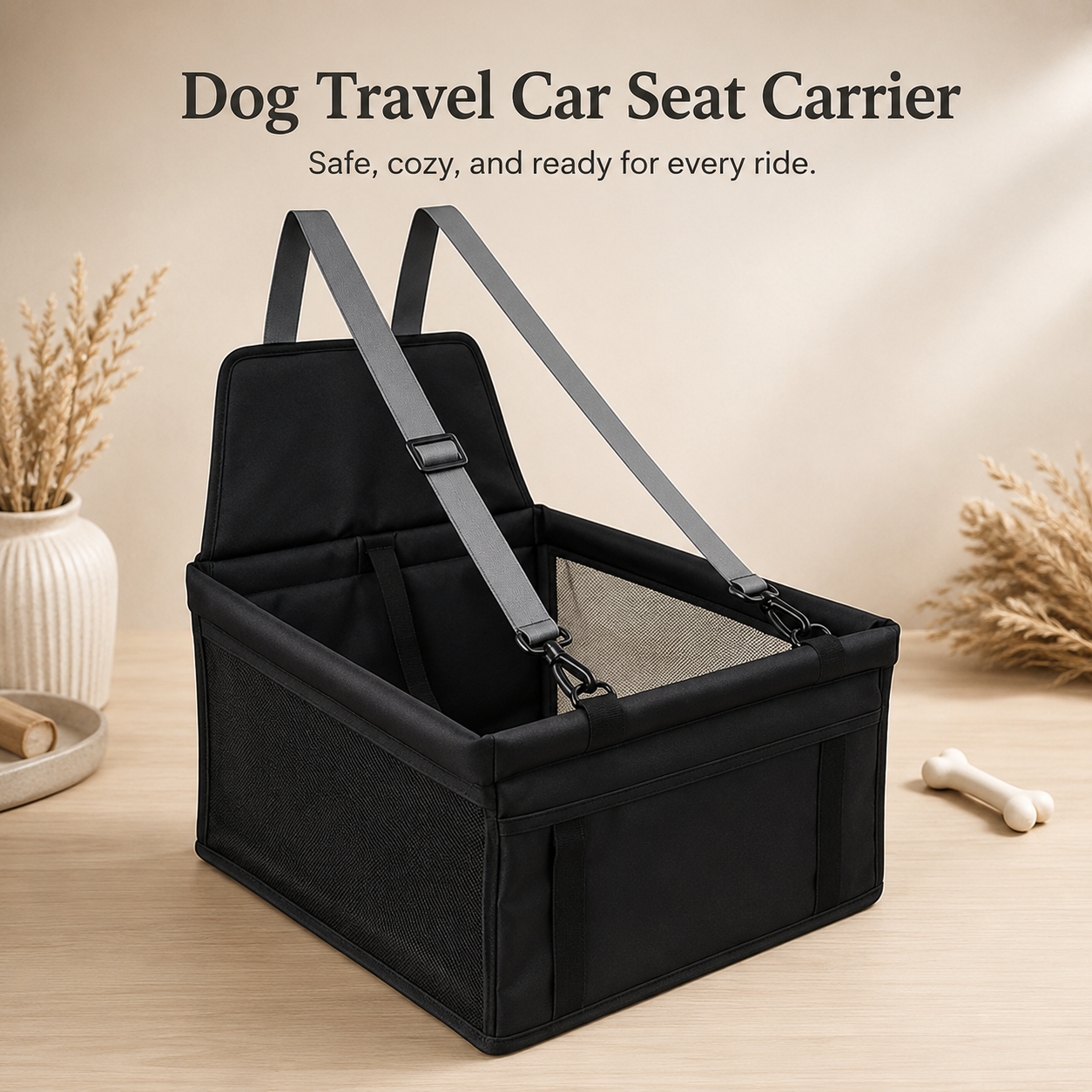 Dog Travel Car Seat Carrier – Waterproof Pet Car Seat Cover