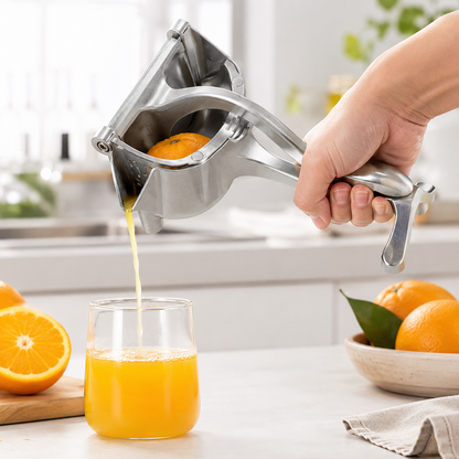 Portable Hand Press Fruit Juicer – Manual Citrus Squeezer