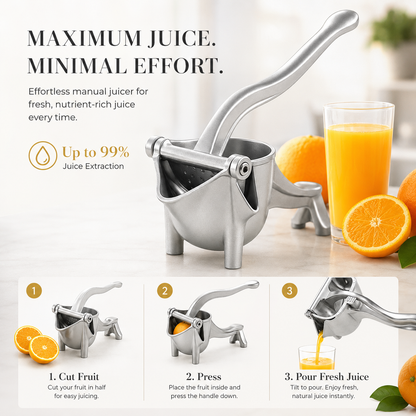 Portable Hand Press Fruit Juicer – Manual Citrus Squeezer