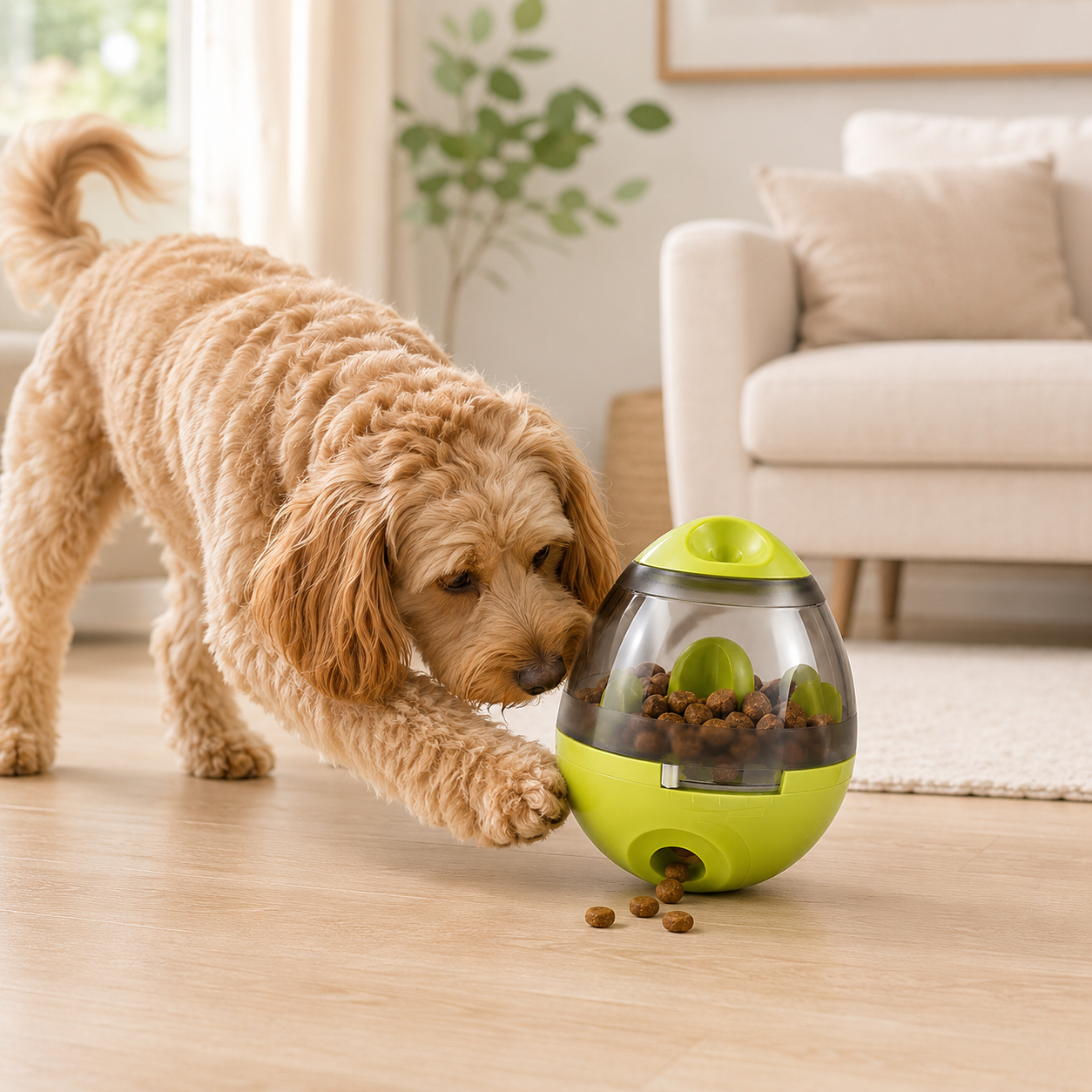 Interactive Dog Treat Ball – Slow Feeder Food Dispenser Toy