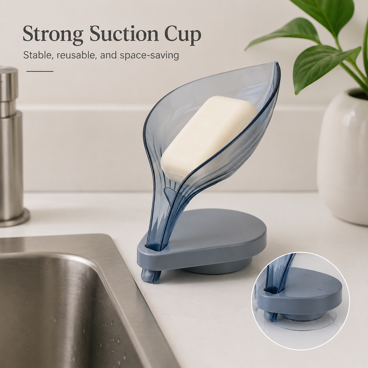 Leaf-Shape Self-Draining Soap Dish Holder