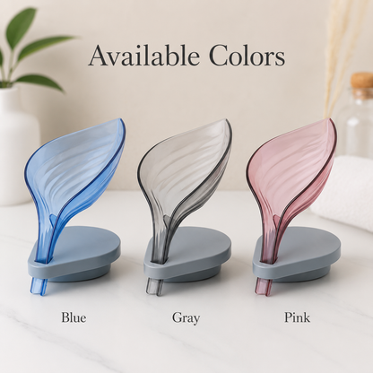 Leaf-Shape Self-Draining Soap Dish Holder