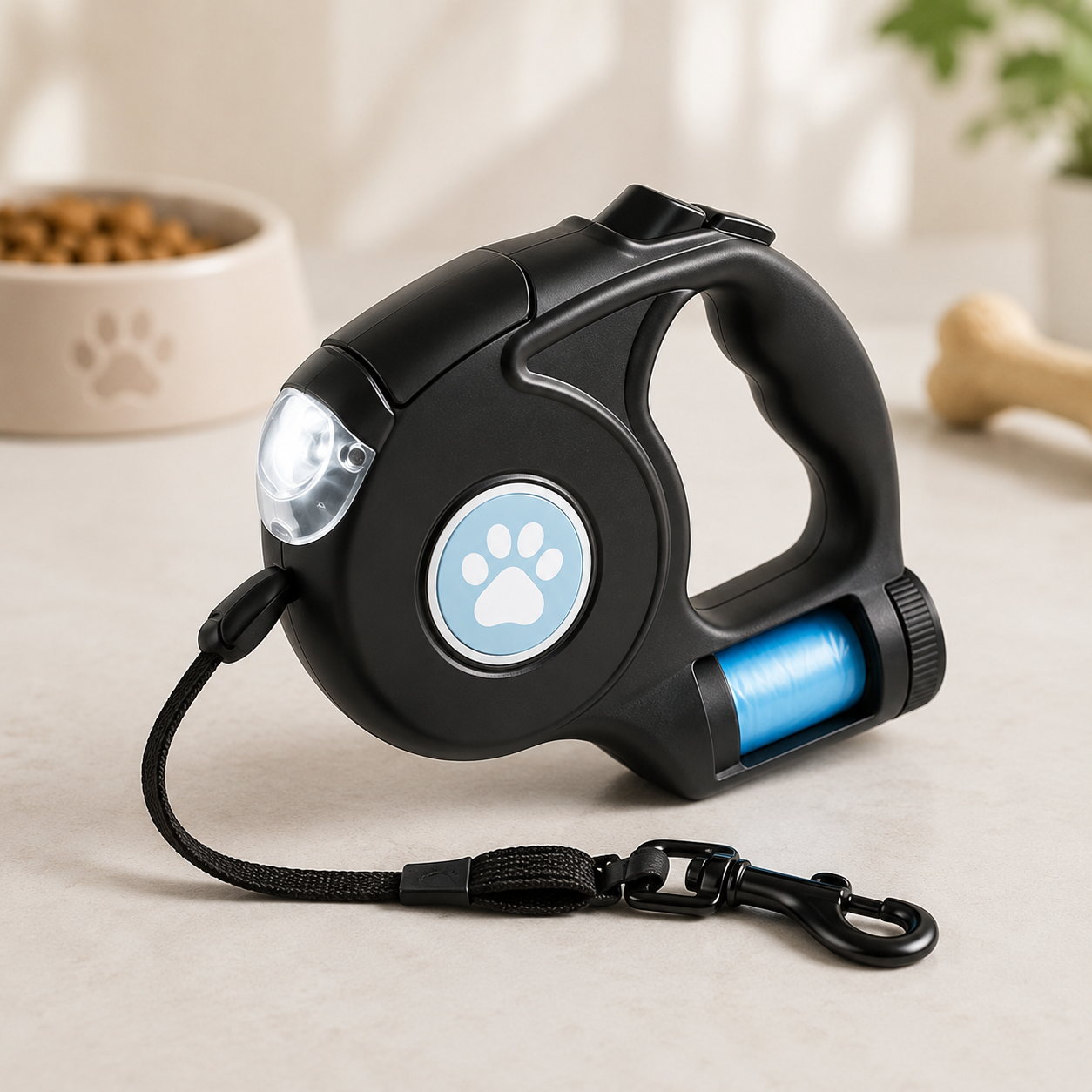 LED Retractable Dog Leash – Light-Up Night Walking Lead