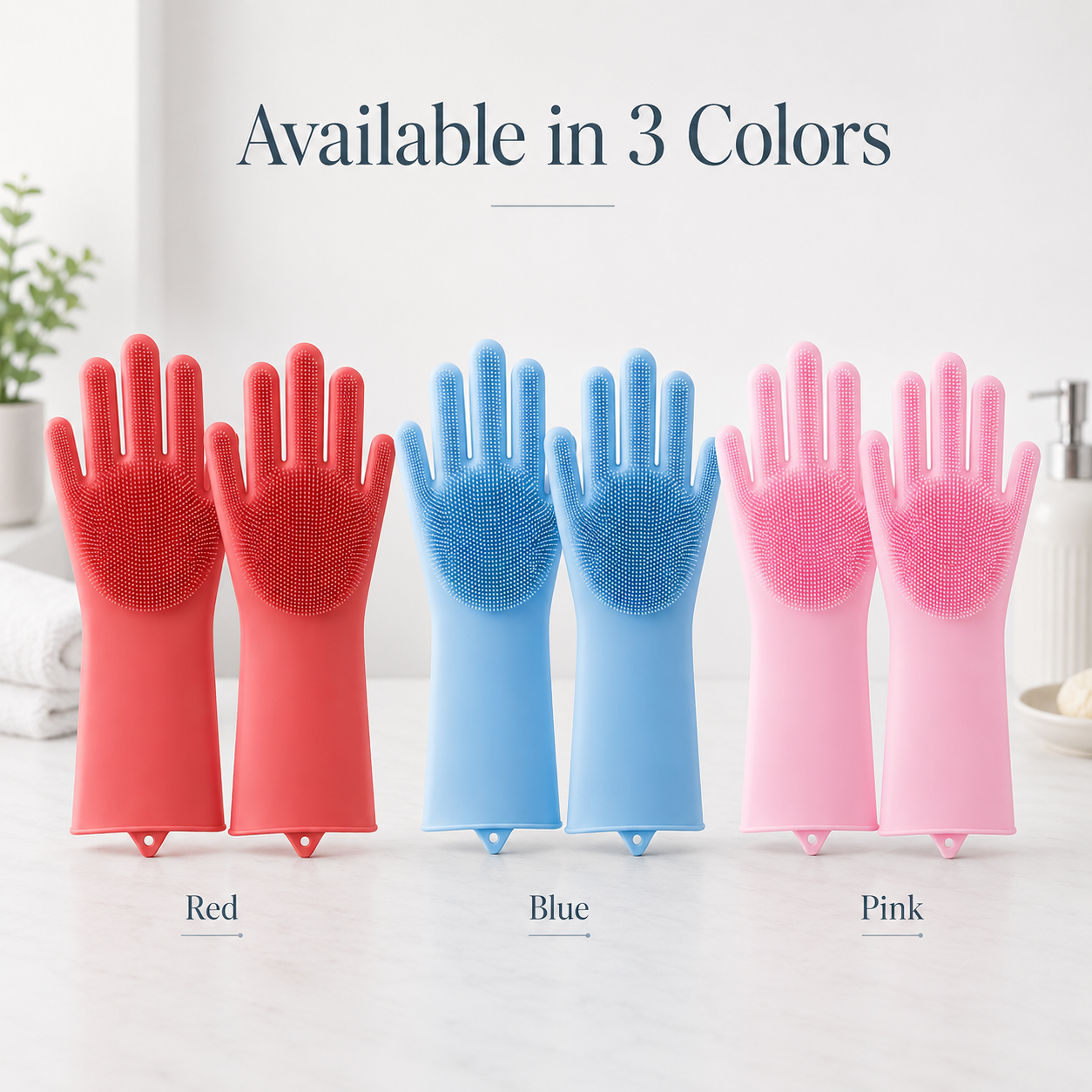 Magic Silicone Dishwashing Gloves – Reusable Scrubber Cleaning Gloves
